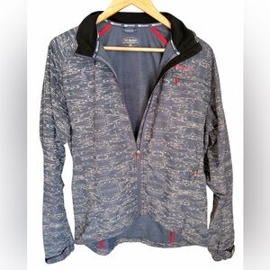 Sugoi Zap Cycling Jacket Mens Medium Reflective Gray Full Zip Bike Running